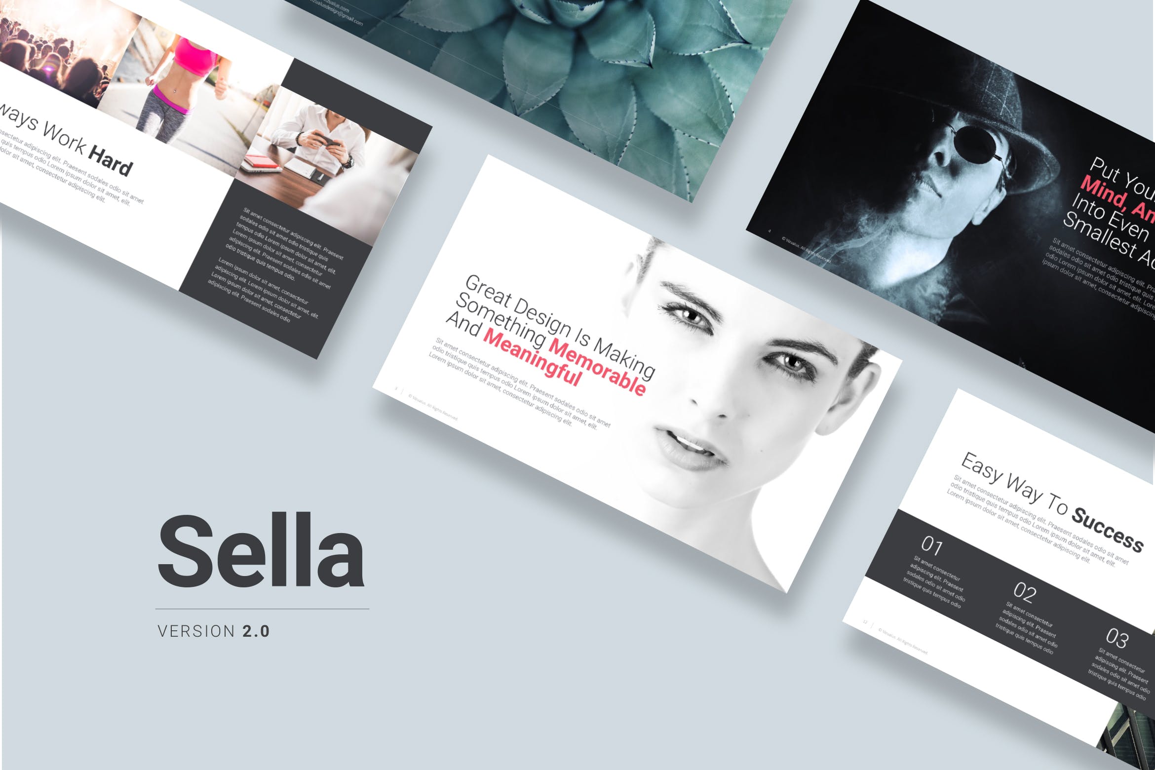 企业产品商务活动策划数据模型PPT幻灯片模板Sella 20 Powerpoint Template