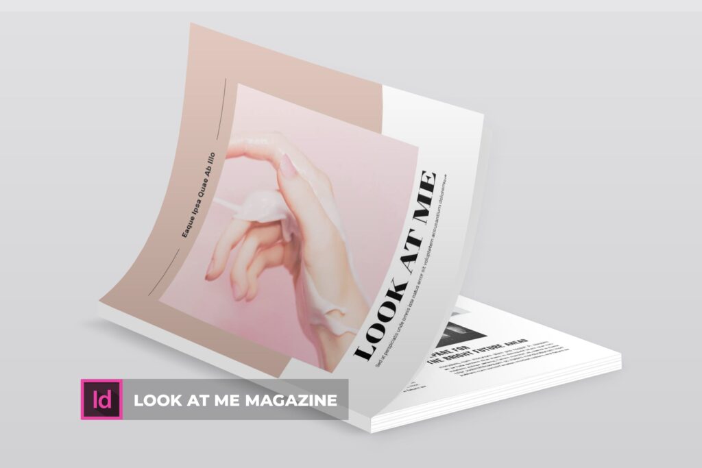 时尚高端简约多用途A4画册模板Look at mE Magazine Template