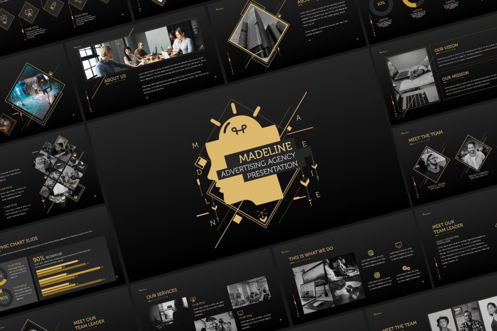 新产品发布会PPT幻灯片模版素材Madeline Powerpoint Template
