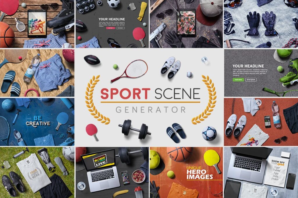（合集）品牌识别系统场景生成器素材Sport Scene Generator插图