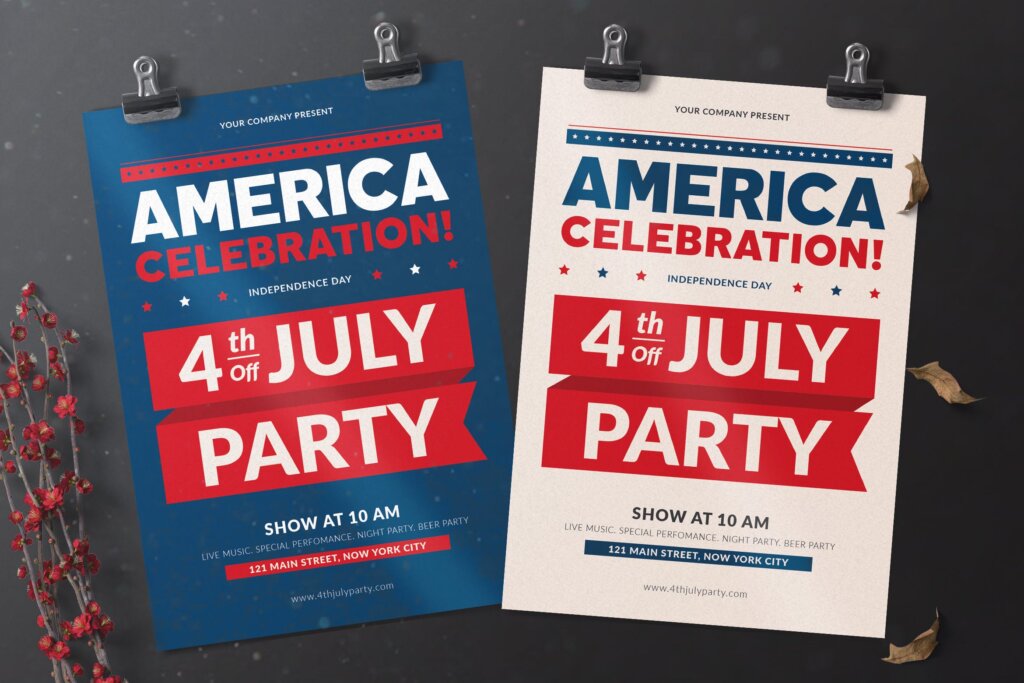 庆祝活动传单海报模板素材下载America Celebration Flyer